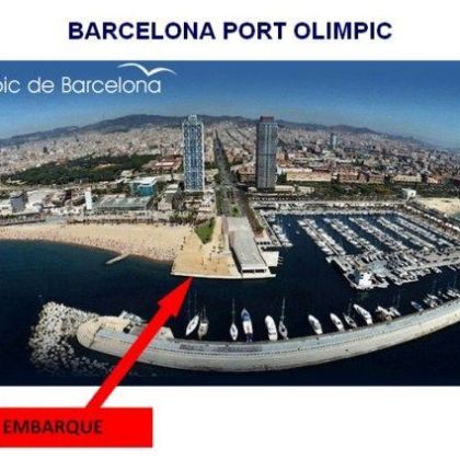 Foto informativa embarque catamarán Port Olímpic Barcelona
