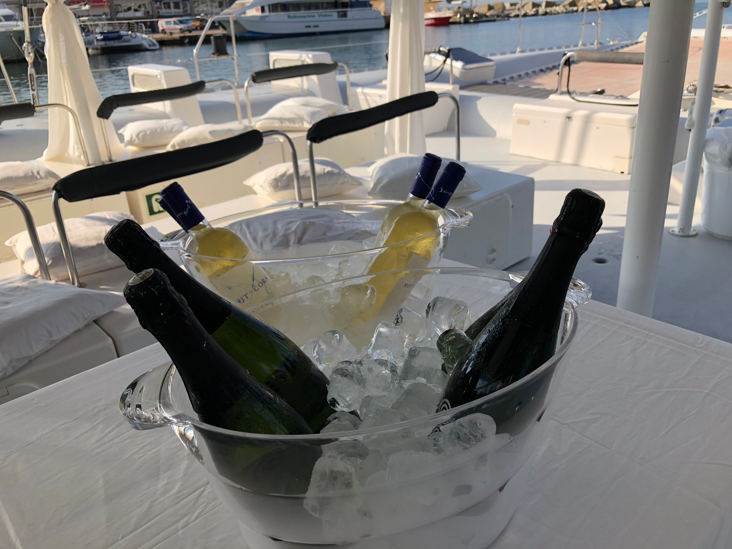 Champagne en una cubitera