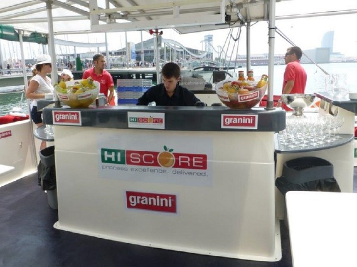 Barra de bar con Stickers para evento