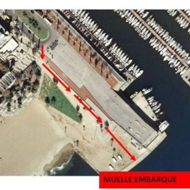 Foto informativa embarque catamarán Barcelona