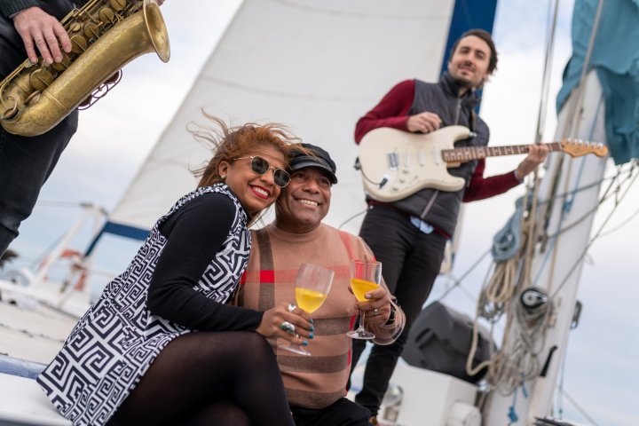 eric essix et al. sitting on a boat