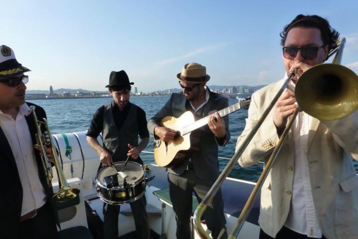 a group of people on a boat